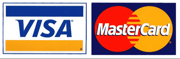 Visa Master Card and Paypal